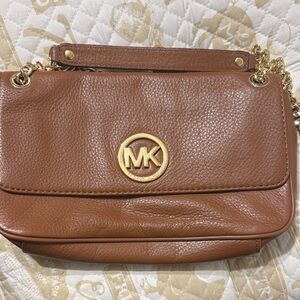 Michael Kors Brown Leather Crossbody Bag